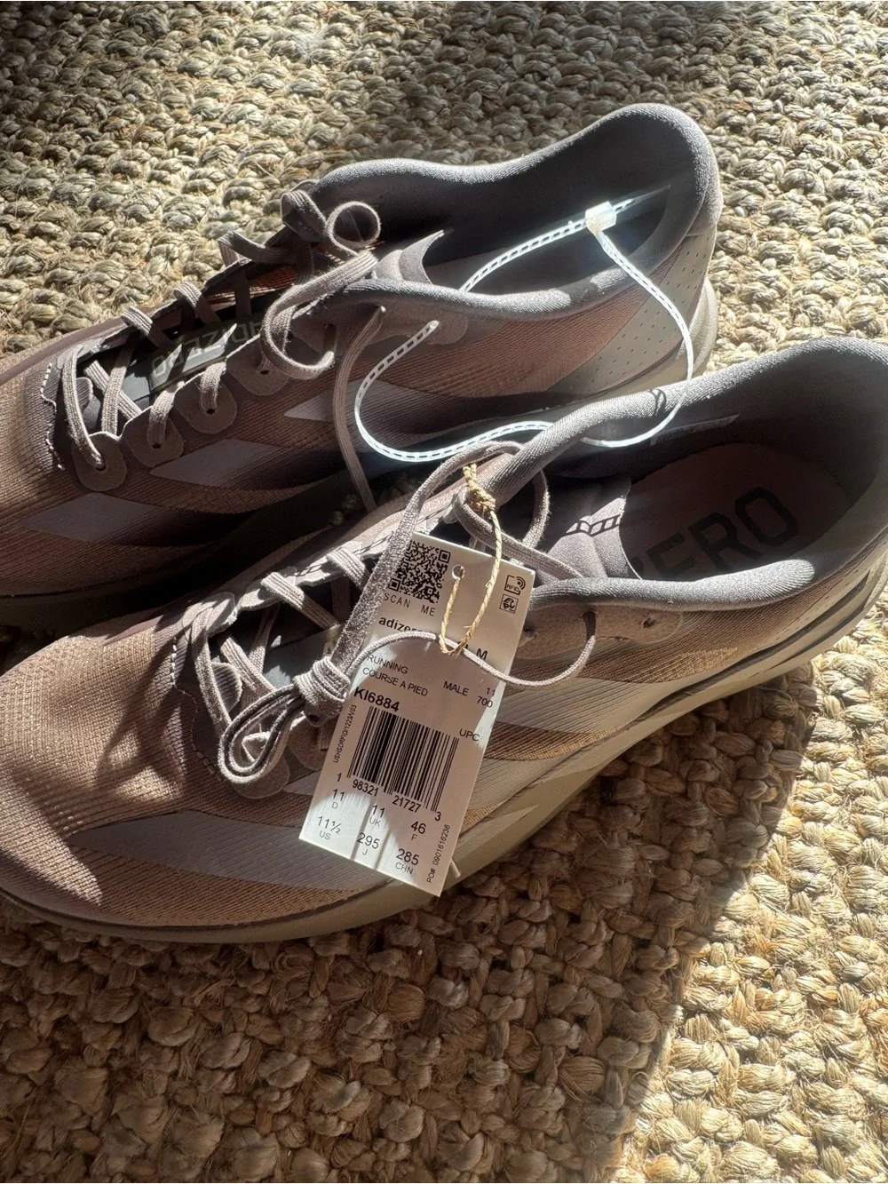 adidas ADIZERO Men’s Athletic Sneakers — Taupe